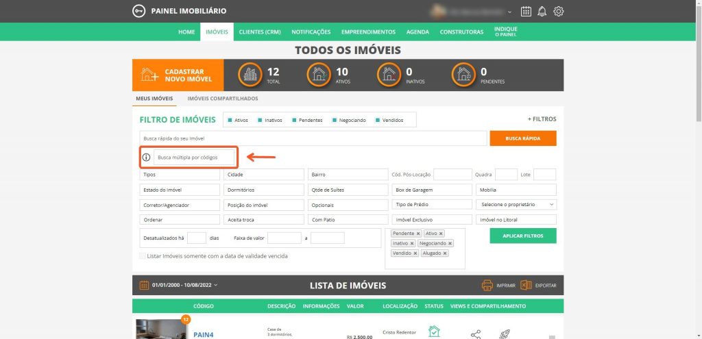 012 | Como listar somente os imóveis DESEJADOS?